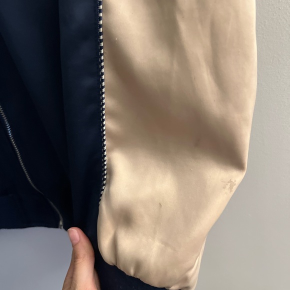 Toka Uomo Embroidered Bird Bomber Satin Jacket - Picture 9 of 13